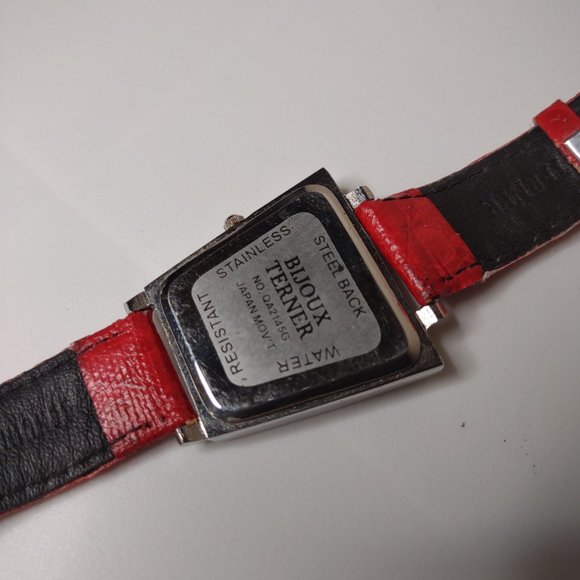 Bijoux Terner Silver Tone And Red Watch - Picture 8 of 11